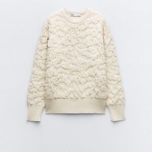 Zara pearl sweater NWT